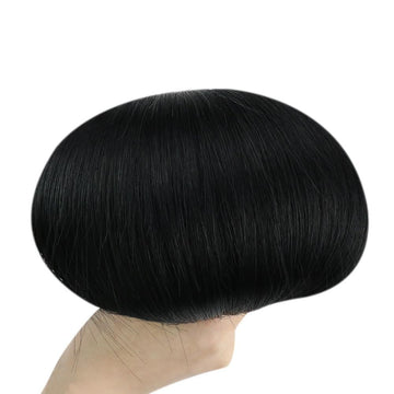 Fshine Virgin PU Sew In Hair Invisible 100% Remy Human Hair Weft Bundles Pure Color #1 - FShine Shop